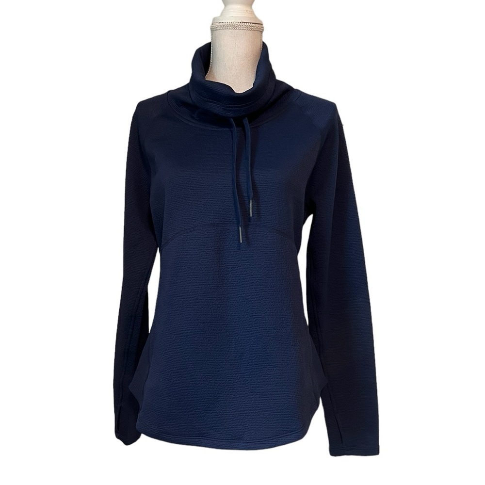 MARMOT WOMEN’S PULLOVER NAVY TOP SIZE SMALL KANGAROO POCKET